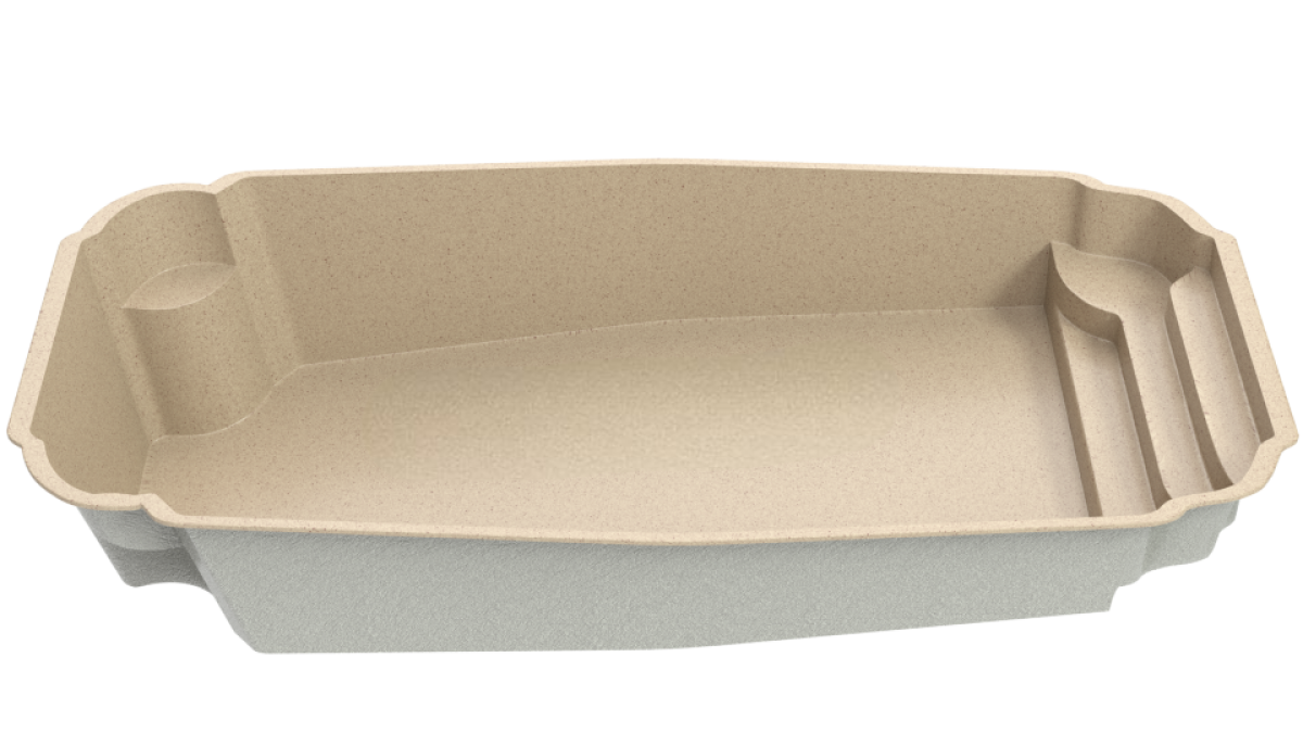 Композитный бассейн "Alegro" 880 х 400  см  глубиной 101 х 165 см, прямоугольник морозоустойчивый